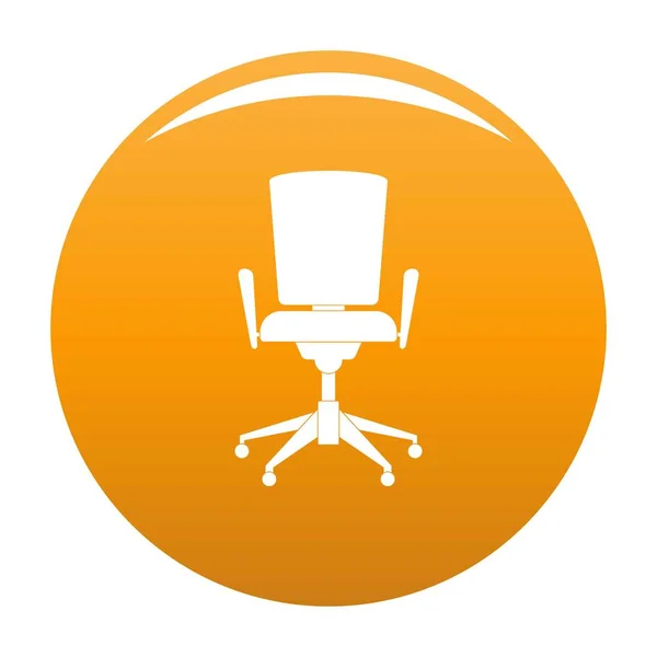 Silla con respaldo icono vector naranja — Vector de stock