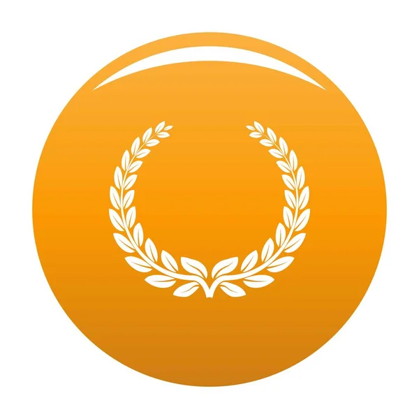 Anniversary wreath icon vector orange — Stock Vector