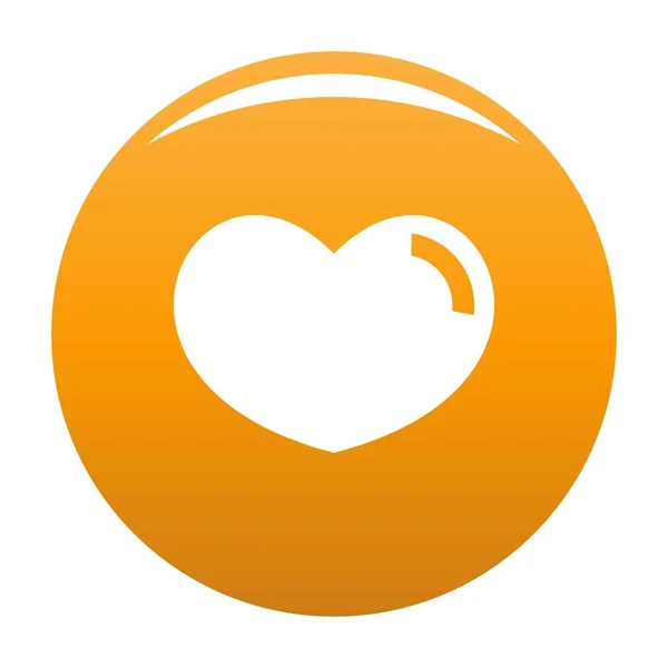 Loving heart icon vector orange — Stock Vector