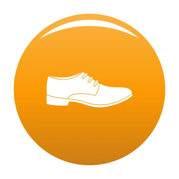 Men shoe icon vector orange — Stock Vector