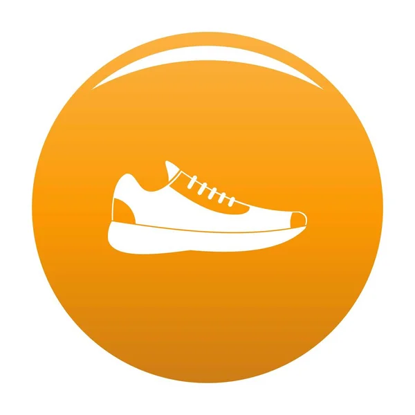 Zapatillas icono vector naranja — Vector de stock