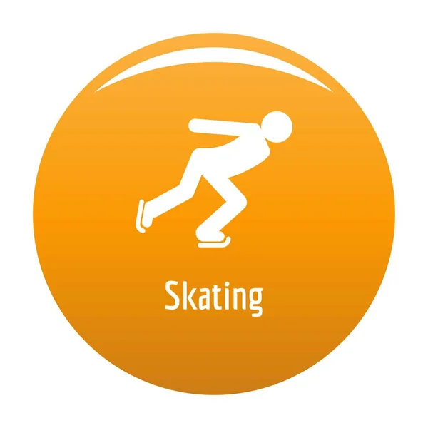 Ícone de patinação vetor laranja —  Vetores de Stock