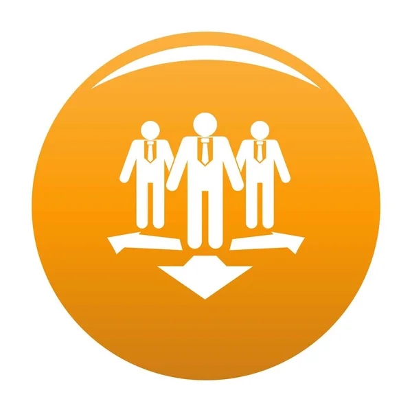 Teamwork Symbol Vektor orange — Stockvektor