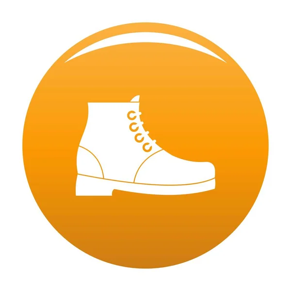 Hiking boots icon vector orange — Stock Vector