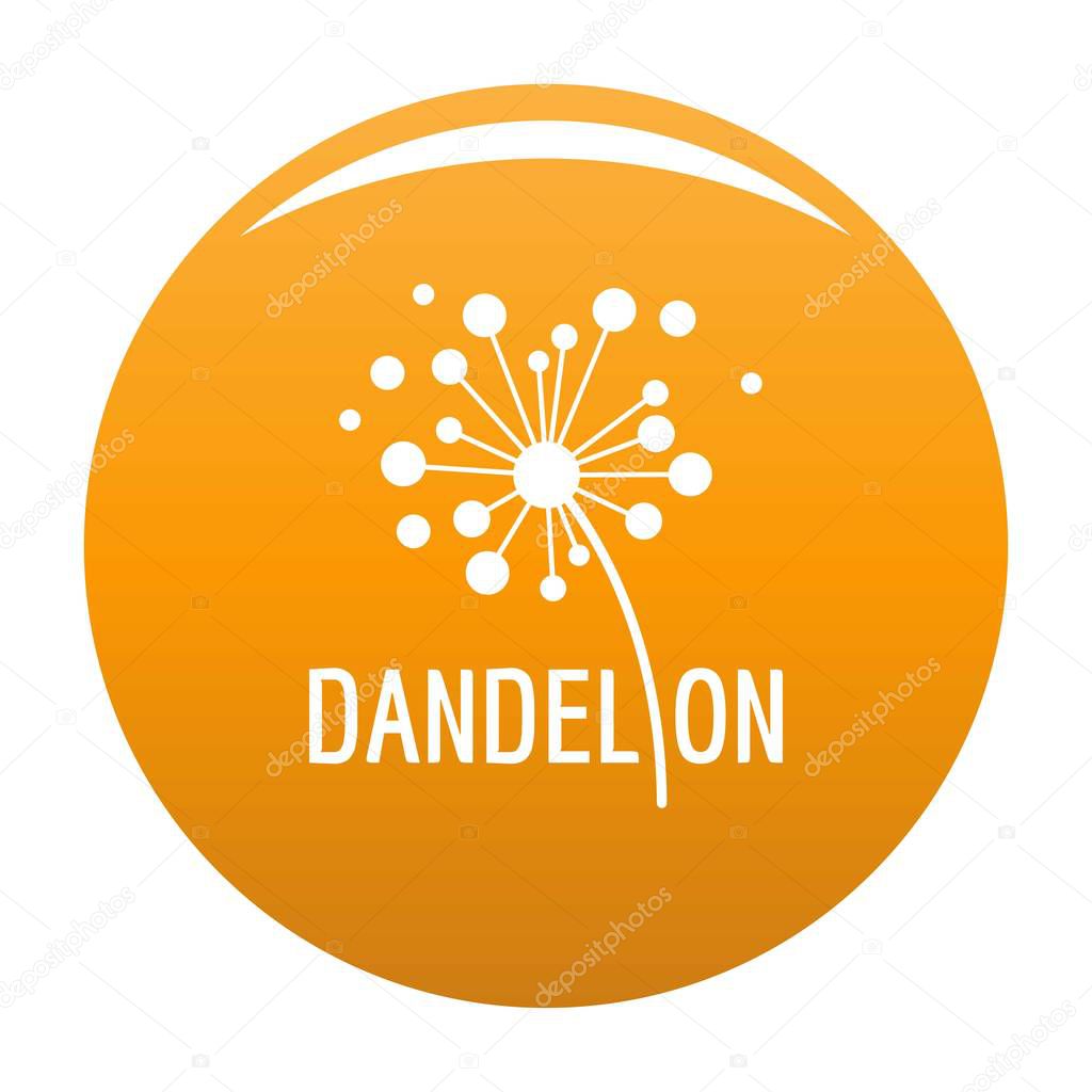 Dried dandelion logo icon vector orange