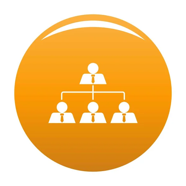 Leadership icon vector orange — Stock Vector