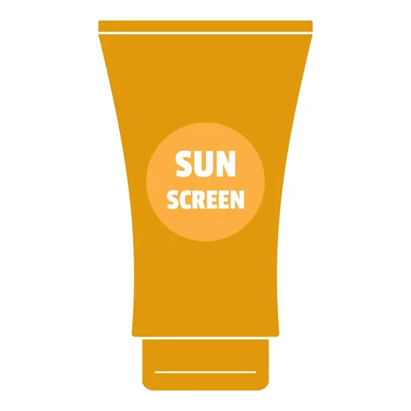 Logotipo da tela do creme solar, estilo plano — Vetor de Stock