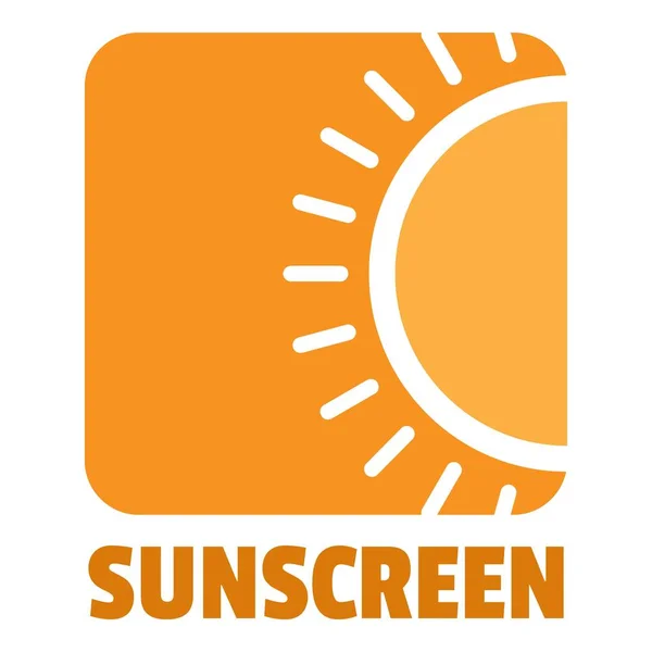 Логотип солнцезащитный, плоский — стоковый вектор