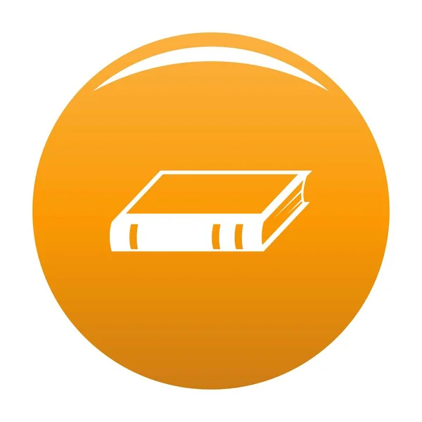 Book biology icon vector orange — Stock Vector