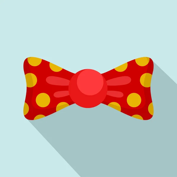 Красно-желтый галстук-бант, плоский стиль — стоковый вектор