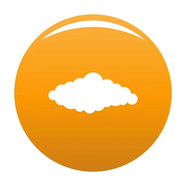 Пухнаста піктограма хмари вектор оранжевий — стоковий вектор