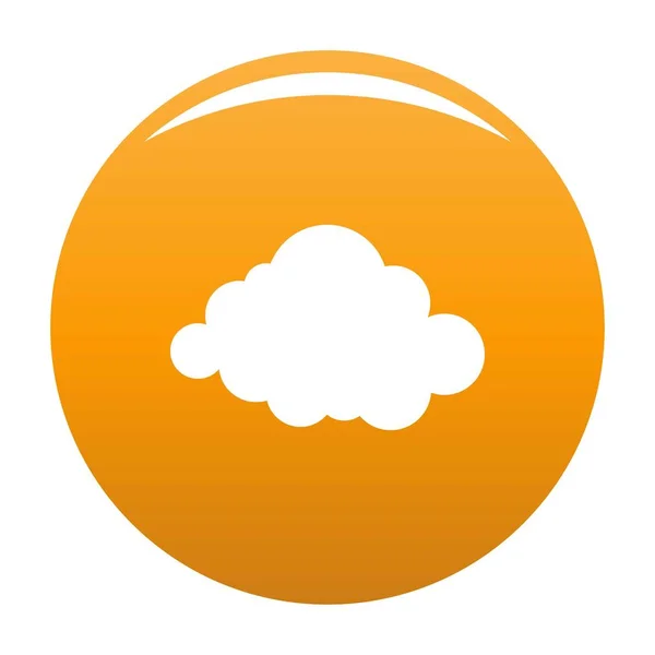Deformált felhő ikon vektor narancs — Stock Vector