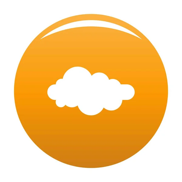 형성된 된 구름 아이콘 벡터 오렌지 — 스톡 벡터