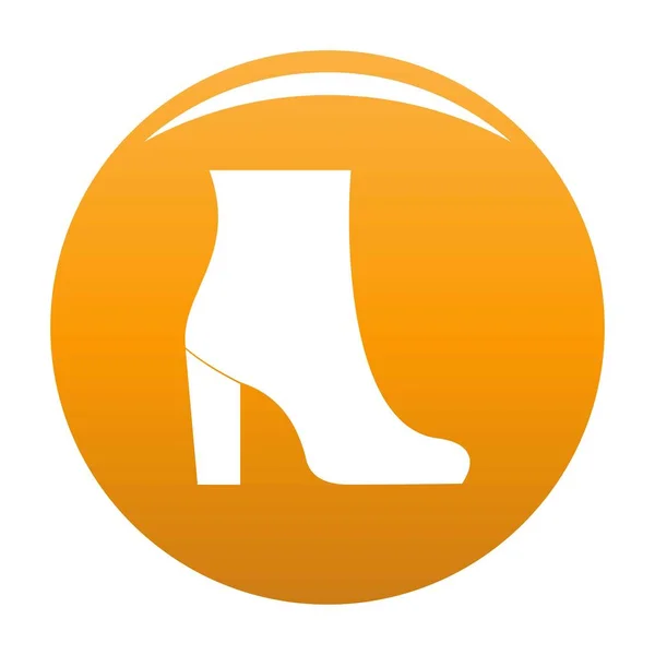 Mujer zapatos icono vector naranja — Vector de stock