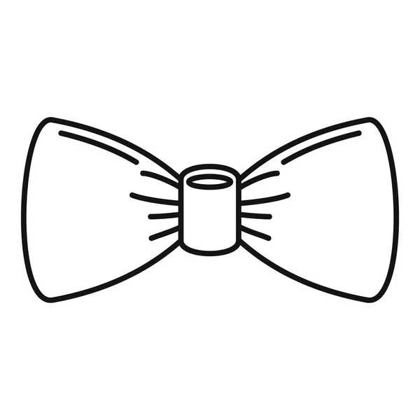 Oldfashion bow tie icon, outline style — Stock Vector