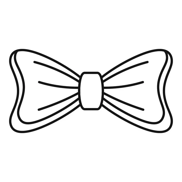 신부 나비 넥타이 아이콘, 윤곽선 스타일 — 스톡 벡터
