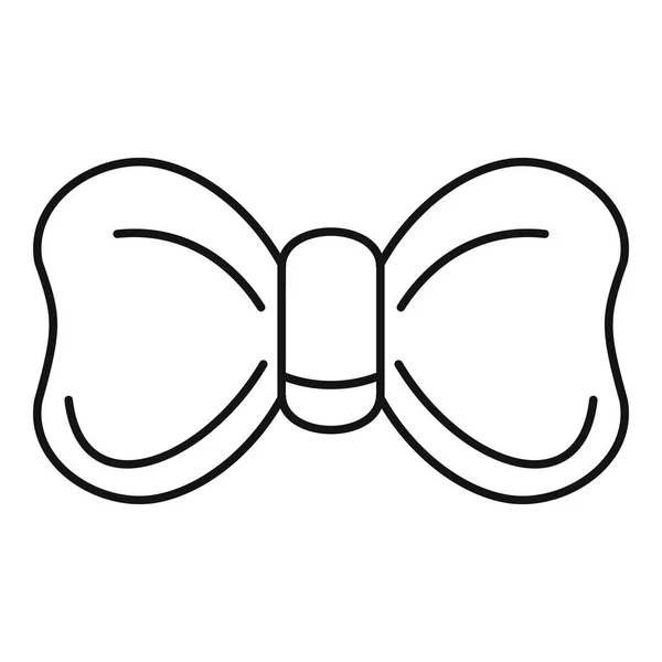 새 나비 넥타이 아이콘, 윤곽선 스타일 — 스톡 벡터