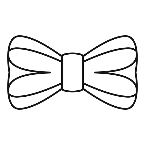 Elegance bow tie icon, outline style — Stock Vector