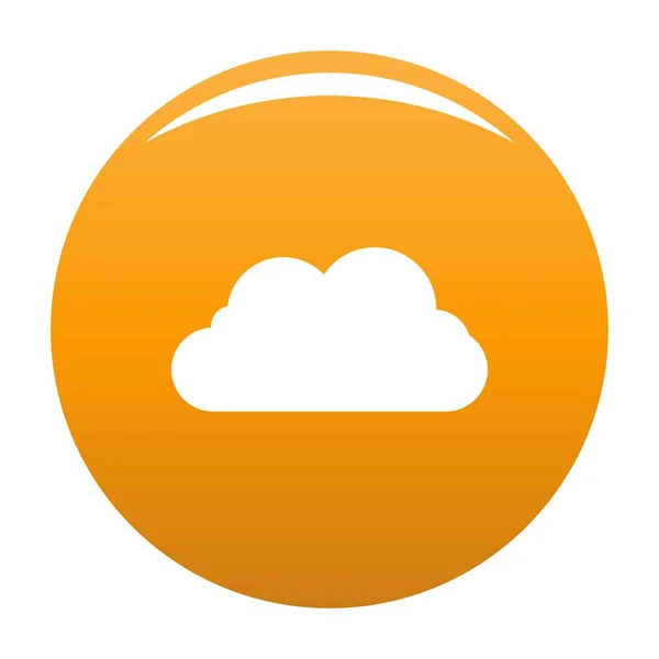Піктограма літаючої хмари вектор оранжевий — стоковий вектор