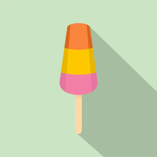 Icono de helado triple, estilo plano — Archivo Imágenes Vectoriales