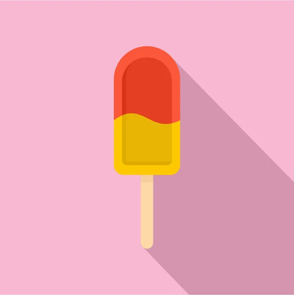 Doble icono de helado rojo, estilo plano — Archivo Imágenes Vectoriales