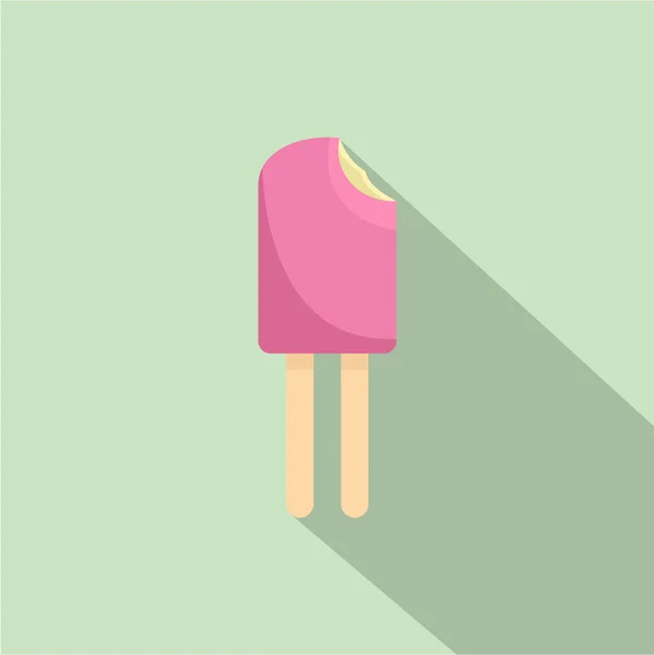 Icono de helado rosa, estilo plano — Archivo Imágenes Vectoriales