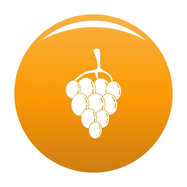 Berry grape icon vector orange
