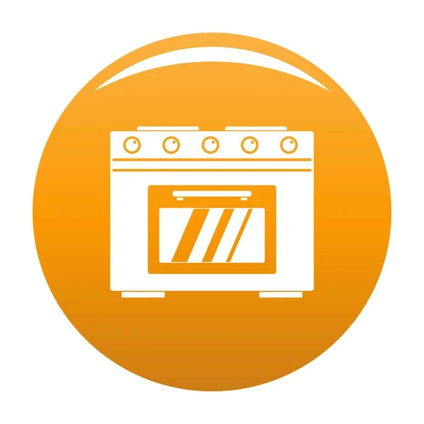 Gas oven icon vector orange — Stock Vector