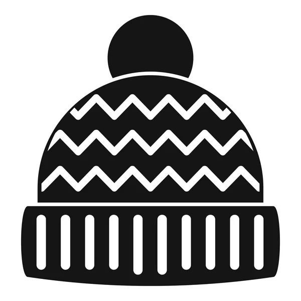 Значок зимней шляпы, простой стиль — стоковый вектор