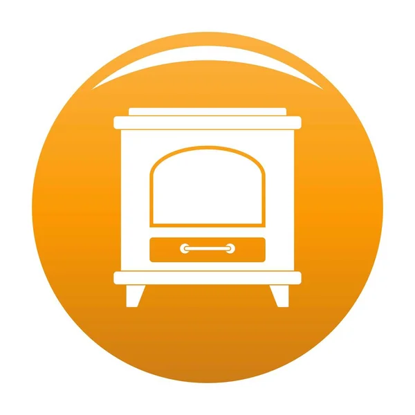 Ancient oven icon vector orange — Stock Vector
