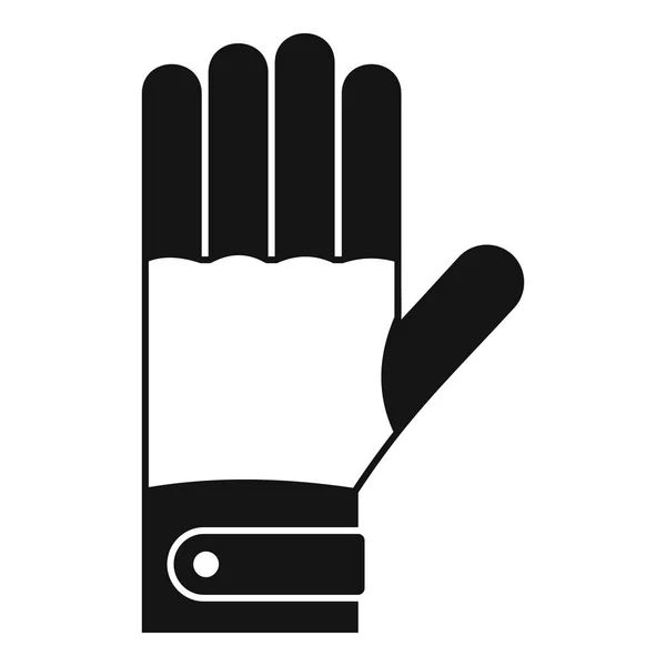 Zimní rukavice ikona, jednoduchý styl — Stockový vektor