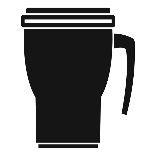 Thermo cup ikon, enkel stil — Stock vektor