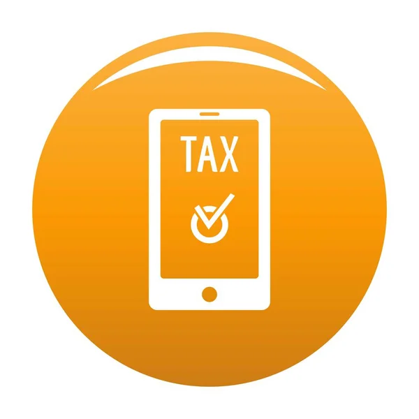 Zahlung Steuer Symbol Vektor orange — Stockvektor