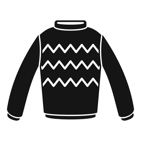 Значок зимнего свитера, простой стиль — стоковый вектор