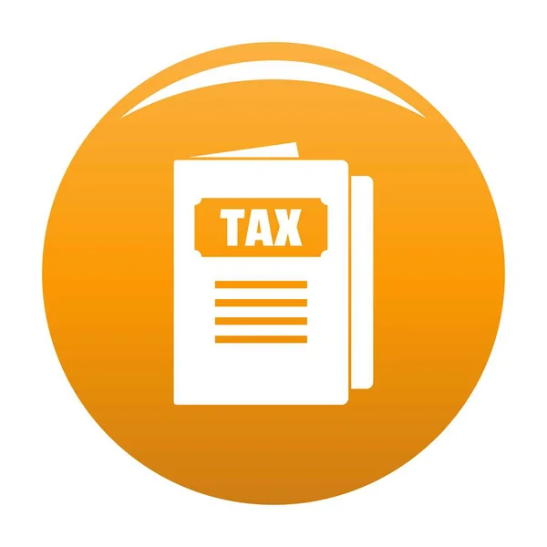 Steuersymbol-Vektor orange — Stockvektor