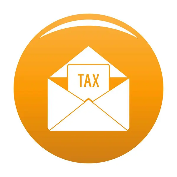 Daňové e-mail ikona Vektor oranžové — Stockový vektor