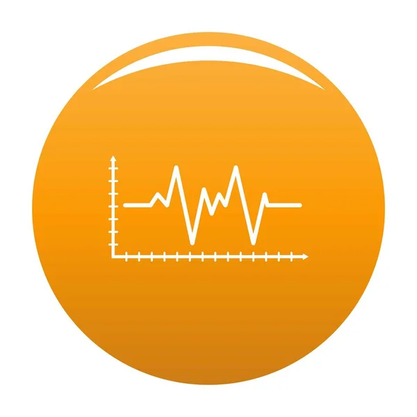 Cardiograma icono vector naranja — Vector de stock