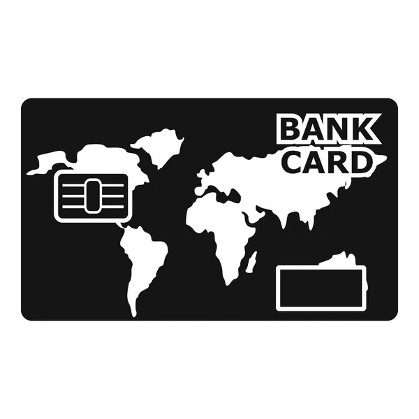 Icona della banca di credito, stile semplice — Vettoriale Stock