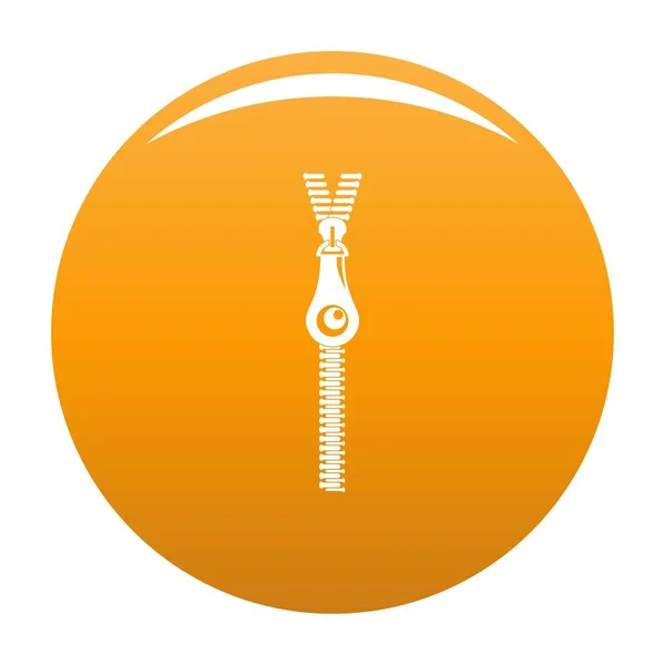Moda zip icono vector naranja — Archivo Imágenes Vectoriales