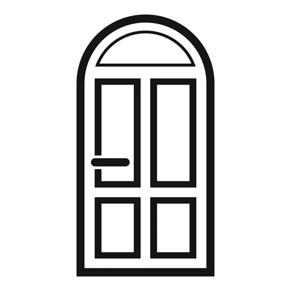 Ház ajtó ikon, egyszerű stílus — Stock Vector