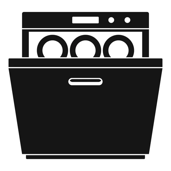 Icona lavastoviglie moderna, stile semplice — Vettoriale Stock