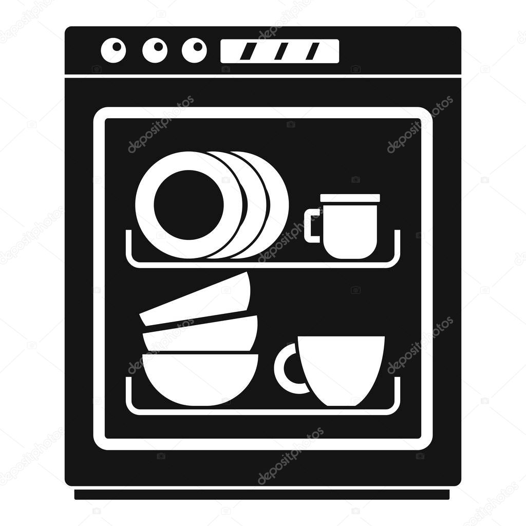 Dishwasher icon, simple style