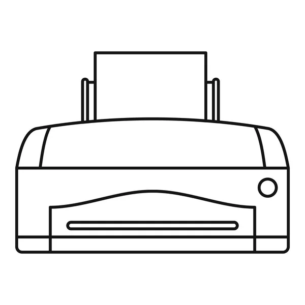 Icône d'imprimante maison couleur, style contour — Image vectorielle