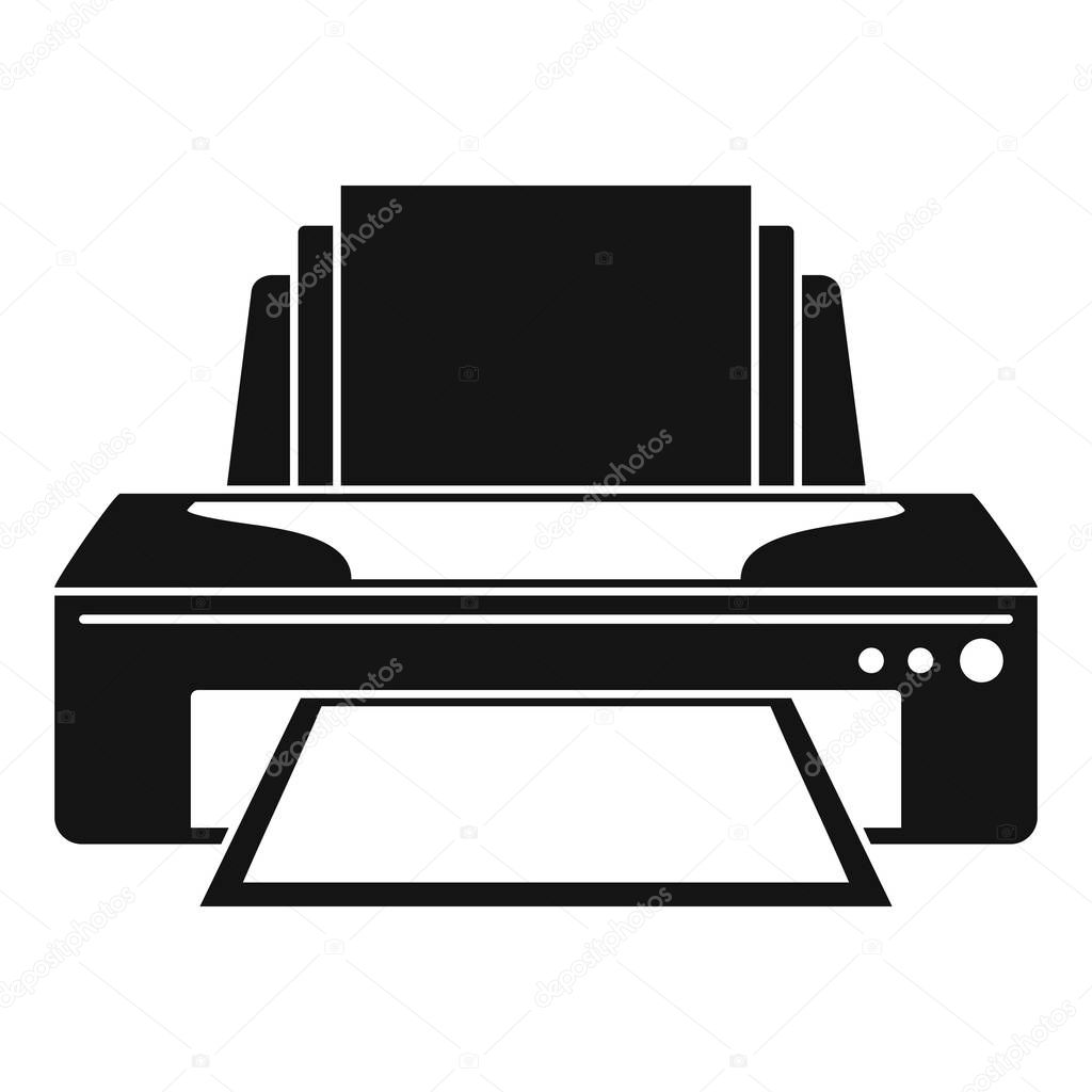 Jet printer icon, simple style