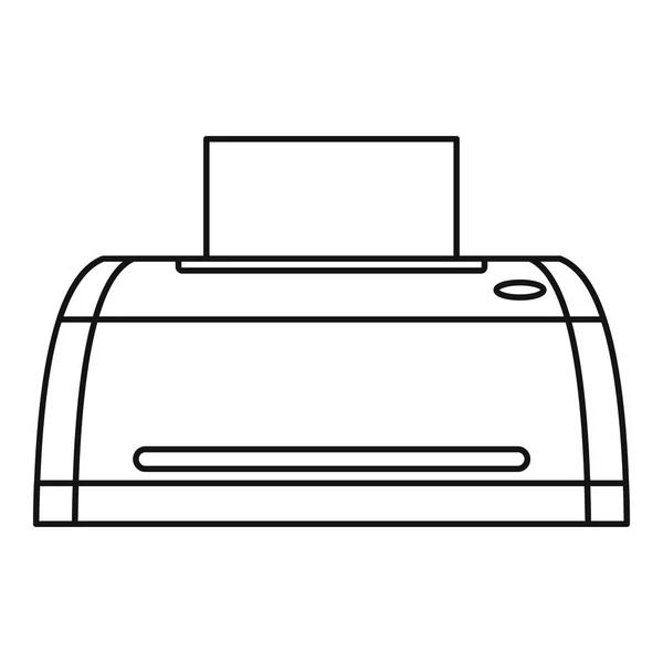 디지털 프린터 아이콘, 윤곽선 스타일 — 스톡 벡터