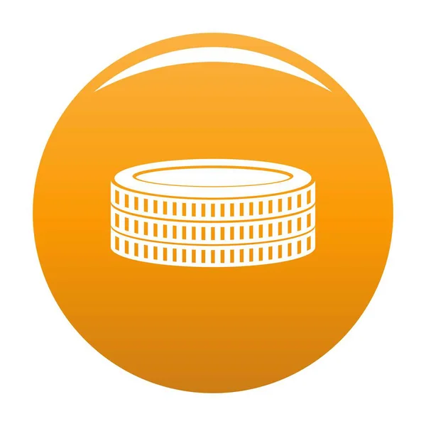 Χρυσό νόμισμα εικονίδιο διάνυσμα πορτοκαλί — Διανυσματικό Αρχείο
