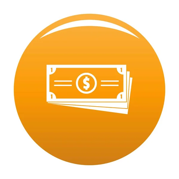 Επιχείρηση χρήματα εικονίδιο διάνυσμα πορτοκαλί — Διανυσματικό Αρχείο