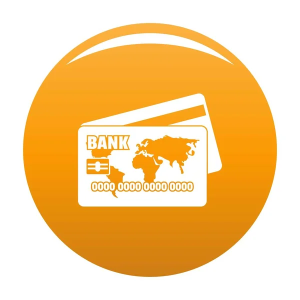 Carta di credito icona vettoriale arancione — Vettoriale Stock