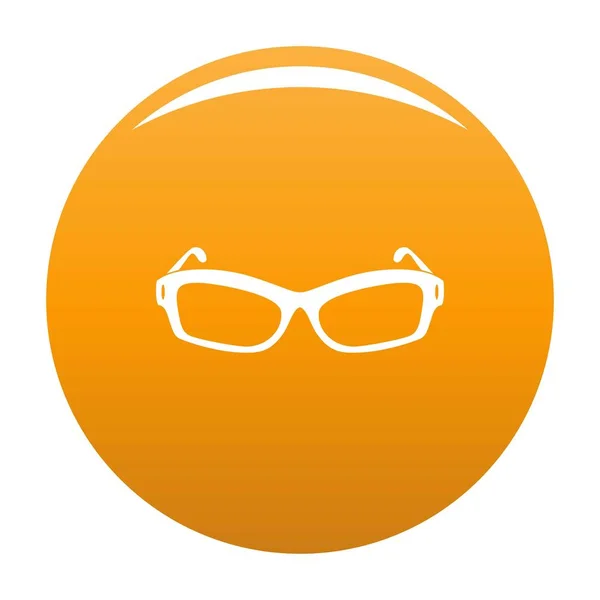 Glasögon ikonen vektor orange — Stock vektor