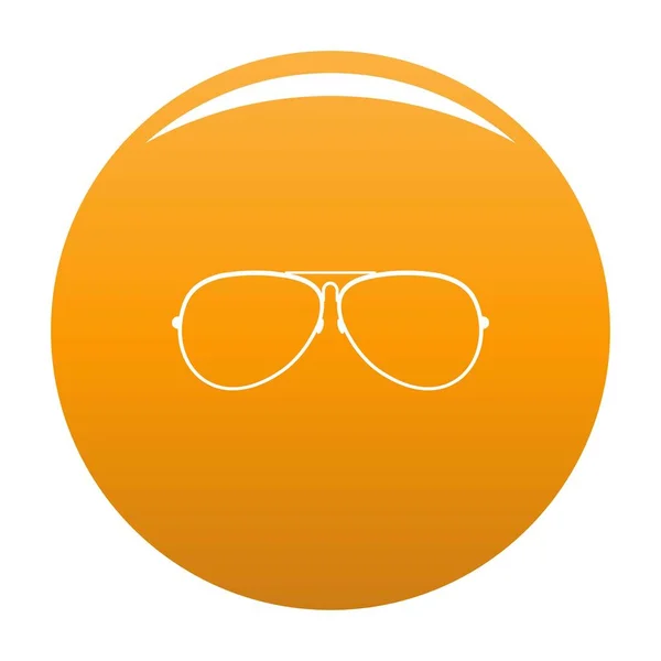Ícone de óculos vetor laranja — Vetor de Stock